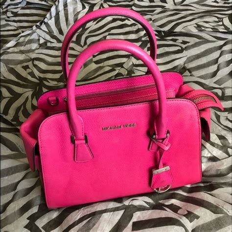 mk bag pink and white|michael kors hot pink bag.